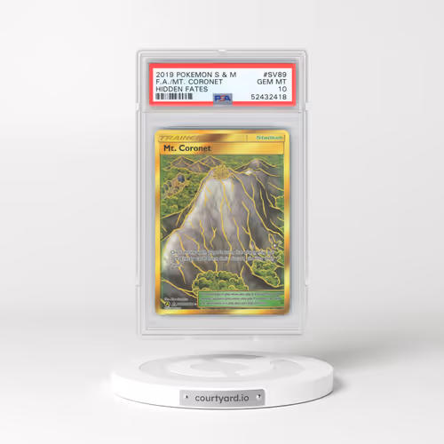 2019 Pokémon Sun & Moon Hidden Fates #SV89 MT. Coronet - Full Art (PSA 10 GEM MINT)
