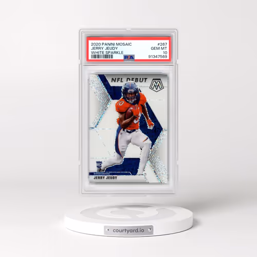 2020 Panini Mosaic #267 Jerry Jeudy - White Sparkle (PSA 10 GEM MINT)