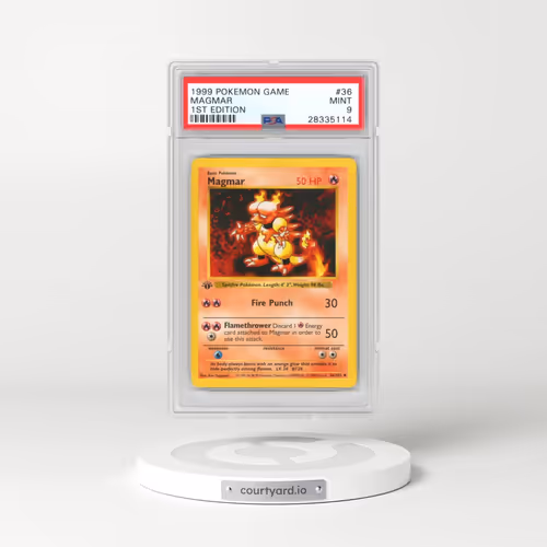 1999 Pokémon Game #36 Magmar - 1st Edition (PSA 9 MINT)