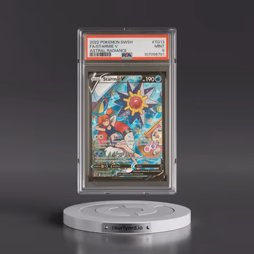 2022 Pokémon Sword & Shield Astral Radiance #TG13 Starmie V - Holo Full Art (PSA 9 MINT)