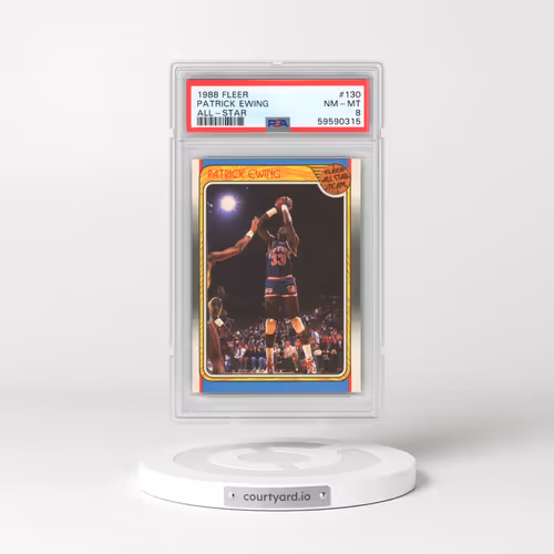 1988 Fleer #130 Patrick Ewing - All-Star (PSA 8 NM-MT)