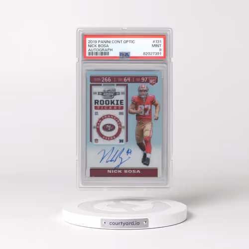 2019 Panini Contenders Optic #131 Nick Bosa - Autograph (PSA 9 MINT)