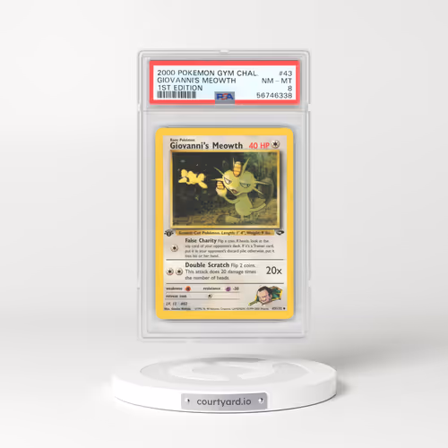 2000 Gym Challenge #43 Giovanni's Meowth - 1st Edition (PSA 8 NM-MT)