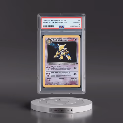2000 Pokémon Rocket #1 Dark Alakazam - Holo (PSA 8 NM-MT)