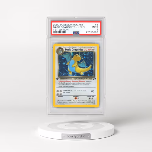 2000 Pokémon Rocket #5 Dark Dragonite - 1st Edition Holo (PSA 9 MINT)