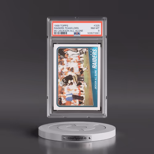 1988 Topps #325 Raiders Team Ldrs. - Bo Jackson All Alone (PSA 8 NM-MT)