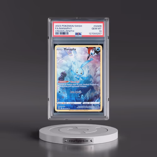 2023 Pokémon Sword and Shield Crown Zenith #GG06 Manaphy - Full Art (PSA 10 GEM MINT)