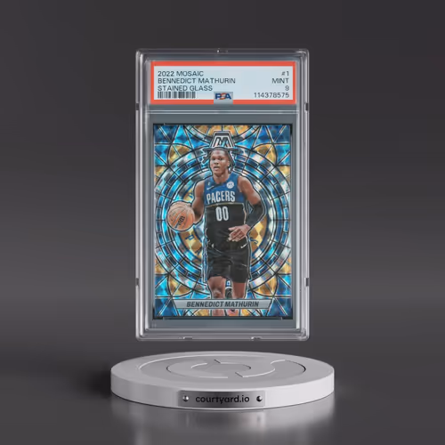 2022 Panini Mosaic Stained Glass #1 Bennedict Mathurin (PSA 9 MINT)