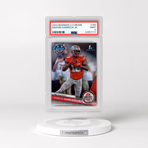 2023 Bowman University Chrome #100 Marvin Harrison Jr. (PSA 9 MINT)