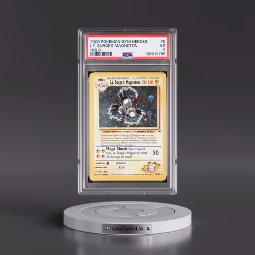 2000 Pokémon Gym Heroes #8 LT. Surge's Magneton - Holo (PSA 5 EX)