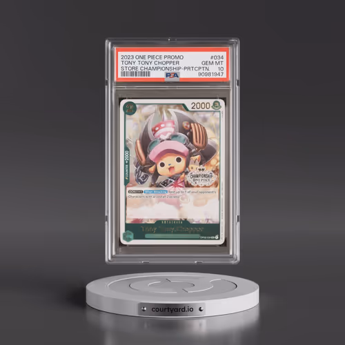 2023 One Piece Promos #034 Tony Tony Chopper - Store Championship-Participation (PSA 10 GEM MINT)