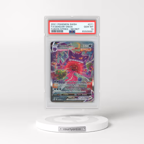 2021 Pokémon Sword & Shield Fusion Strike #271 Gengar Vmax - Full Art Secret (PSA 10 GEM MINT)