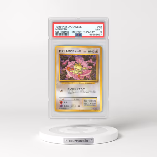 1999 Pokémon CD Promo #52 Team Rocket's Meowth - Meowth's Party (PSA 9 MINT)