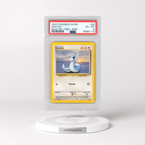 1999 Pokémon Game #26 Dratini - Base Set 1999-2000 (PSA 6 EX-MT)