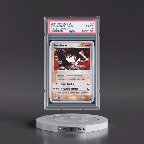 2004 Pokémon EX Hidden Legends #93 Groudon EX - Holo Holo (PSA 6 EX-MT)