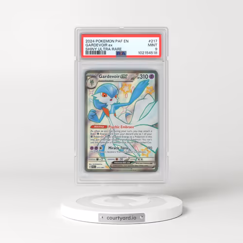 2024 Pokémon Paf EN-Paldean Fates #217 Gardevoir EX - Holo Shiny Ultra Rare (PSA 9 MINT)