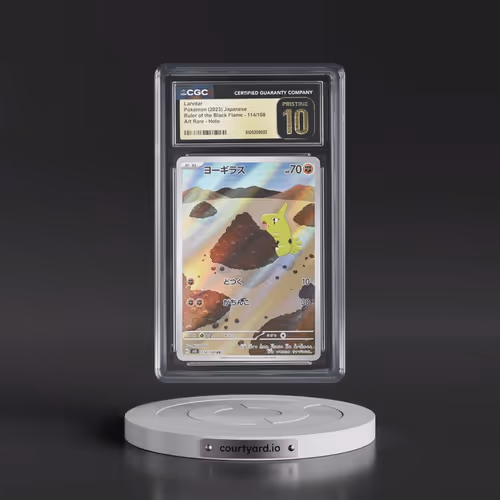 2023 Pokémon SV3-Ruler of the Black Flame #114 Larvitar - Art Rare (CGC 10 PRISTINE)