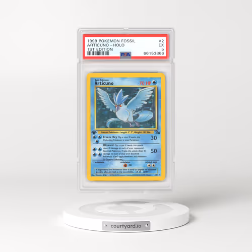 1999 Pokémon Fossil #2 Articuno - 1st Edition Holo (PSA 5 EX)
