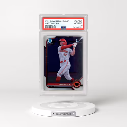 2022 Bowman Chrome Prospects #BCP245 Matt Mclain (PSA 10 GEM MINT)
