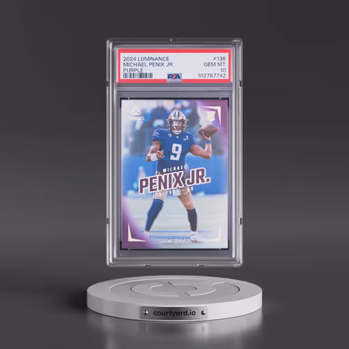 2024 Panini Luminance #136 Michael Penix Jr. - Purple (PSA 10 GEM MINT)
