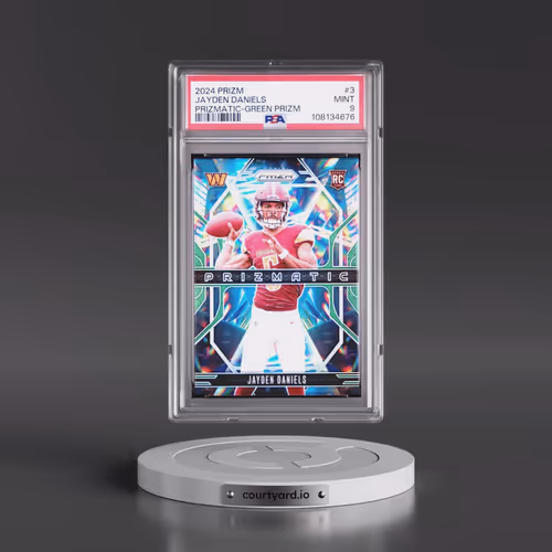 2024 Panini Prizm Prizmatic #3 Jayden Daniels - Green Prizm (PSA 9 MINT)