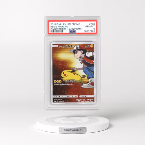 2016 Japanese Sun & Moon Promos #270 Red's Pikachu - Pokémon Center 20th Anniversary (PSA 10 GEM MINT)