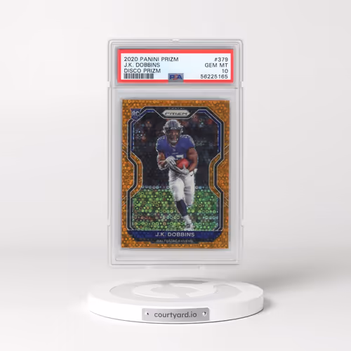 2020 Panini Prizm #379 J.K. Dobbins - Disco Prizm (PSA 10 GEM MINT)
