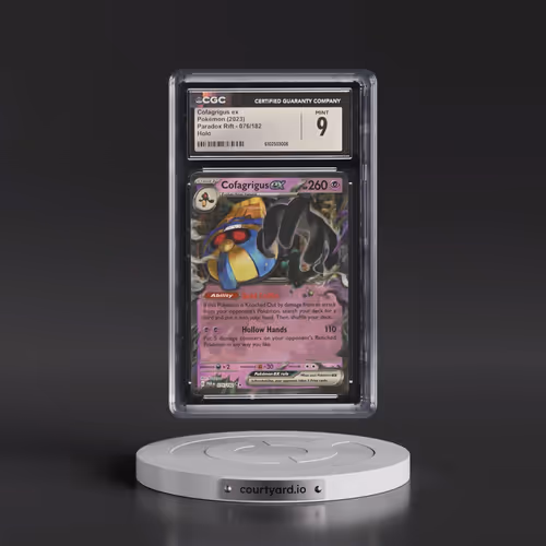 2023 Pokémon Par EN-Paradox Rift #076 Cofagrigus EX - Holo (CGC 9 MINT)