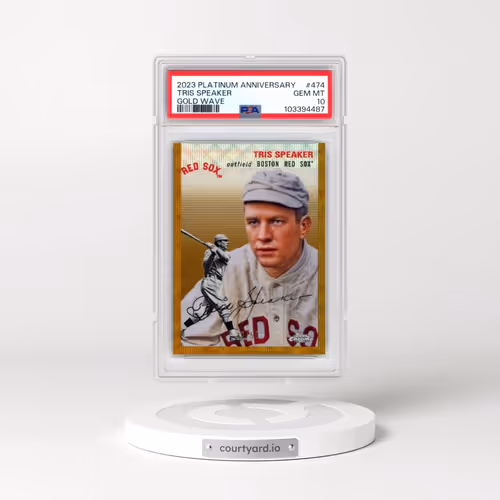 2023 Topps Chrome Platinum Anniversary #474 Tris Speaker - Gold Wave (PSA 10 GEM MINT)