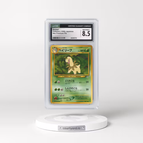 1999 Neo Premium File #153 Bayleef - No Rarity (CGC 8.5 NM-MT+)