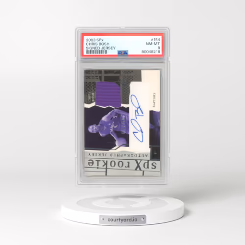 2003 Spx #154 Chris Bosh - Signed Jersey (PSA 8 NM-MT)