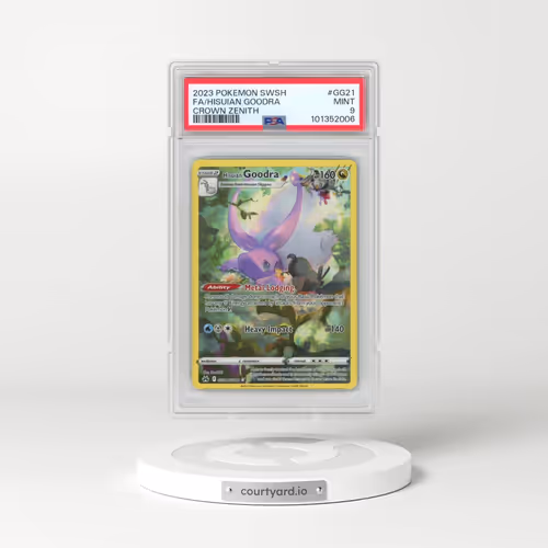 2023 Pokémon Sword and Shield Crown Zenith #GG21 Hisuian Goodra - Full Art (PSA 9 MINT)