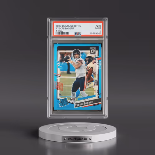 2023 Panini Donruss Optic #216 Tyson Bagent - Aqua (PSA 9 MINT)