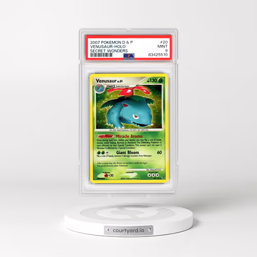 2007 Pokémon Diamond & Pearl Secret Wonders #20 Venusaur - Holo (PSA 9 MINT)
