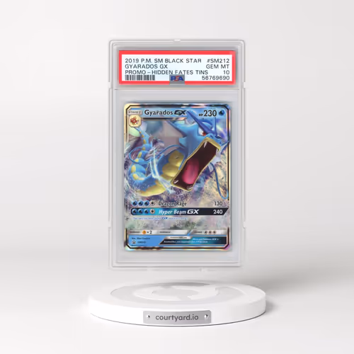 2019 Pokémon SM Black Star Promo #SM212 Gyarados GX - Holo Hidden Fates Tins (PSA 10 GEM MINT)