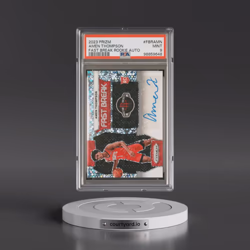 2023 Panini Prizm Fast Break Rookie Autographs #FBRAMN Amen Thompson (PSA 9 MINT)