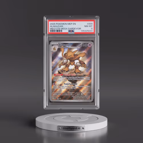2025 Pokémon Mep EN-Me Black Star Promo #009 Alakazam - Mega Evolution Elite Trainer Box-Mega Gardev
