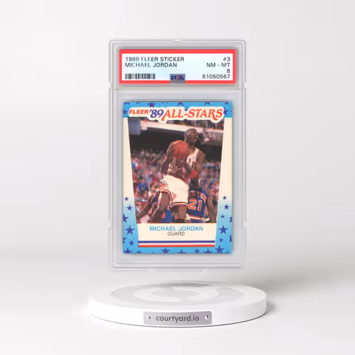 1989 Fleer Sticker #3 Michael Jordan (PSA 8 NM-MT)