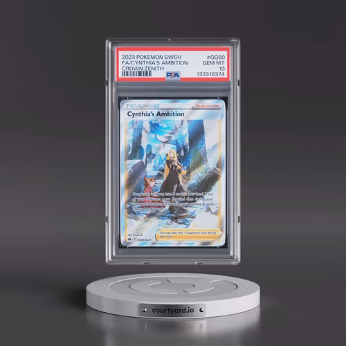 2023 Pokémon Sword and Shield Crown Zenith #GG60 Cynthia's Ambition - Full Art (PSA 10 GEM MINT)