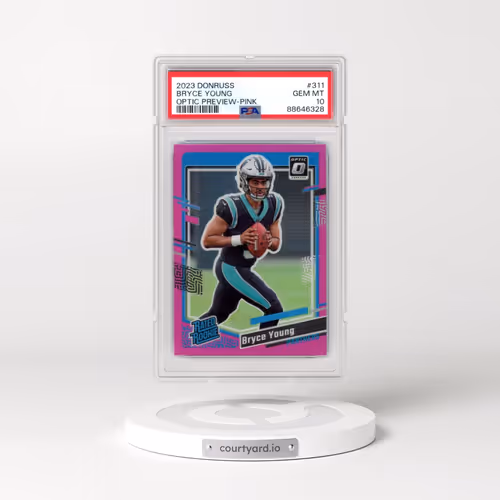 2023 Panini Donruss #311 Bryce Young - Optic Preview-Pink (PSA 10 GEM MINT)