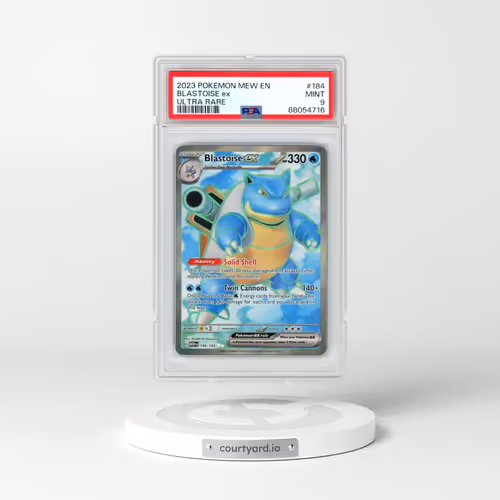 2023 Pokémon Mew EN-151 #184 Blastoise EX - Holo Ultra Rare (PSA 9 MINT)