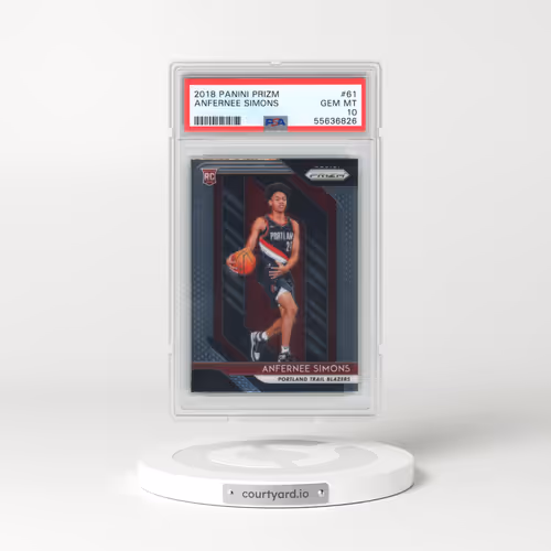 2018 Panini Prizm #61 Anfernee Simons (PSA 10 GEM MINT)