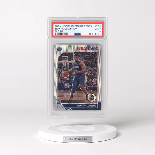2019 Panini Hoops Premium Stock #258 Zion Williamson - Flash (PSA 9 MINT)