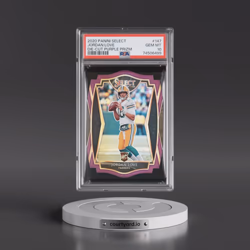 2020 Panini Select #147 Jordan Love - Die-Cut Purple Prizm (PSA 10 GEM MINT)