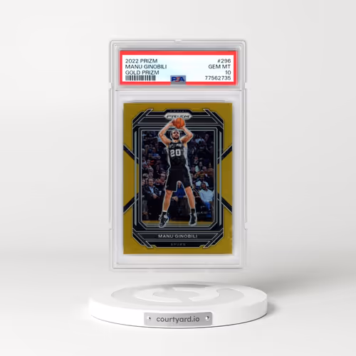 2022 Panini Prizm #296 Manu Ginobili - Gold Prizm (PSA 10 GEM MINT)