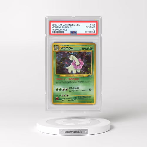 2000 Pokémon Neo #154 Meganium - Holo Premium File (PSA 10 GEM MINT)