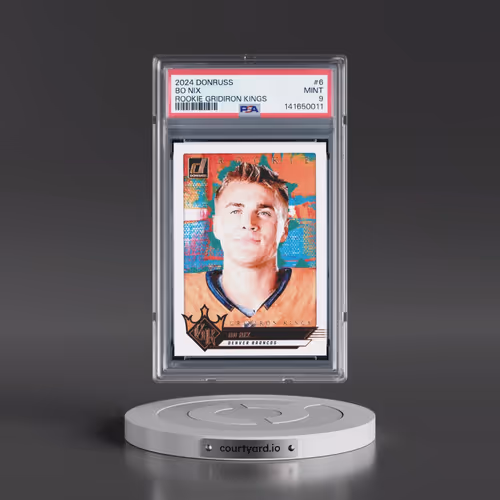 2024 Panini Donruss Rookie Gridiron Kings #6 Bo Nix (PSA 9 MINT)