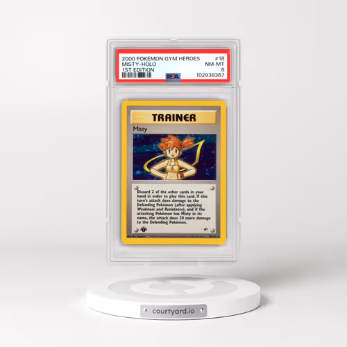 2000 Pokémon Gym Heroes #18 Misty - 1st Edition Holo (PSA 8 NM-MT)