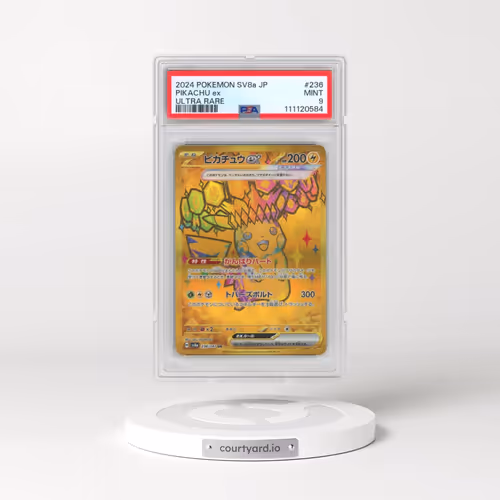 2024 Pokémon Sv8a-Terastal Fest EX #236 Pikachu EX - Holo Ultra Rare (PSA 9 MINT)