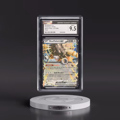 2025 Pokémon Wht EN-White Flare #077 Bouffalant EX - Holo (CGC 9.5 MINT+)
